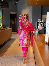 Magenta Silk Salwaar Suit