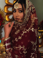 Black Tone Maroon Pakistani-Style Gharara Set