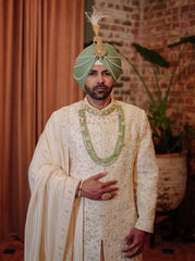 Off-White Pure Silk Sherwan