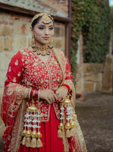 Red Kurti Lengha