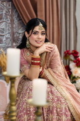 Lavender Velvet Lengha Set