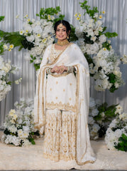 White Crepe Garara Suit