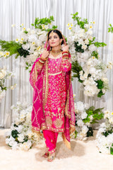 Magenta Silk Salwaar Suit