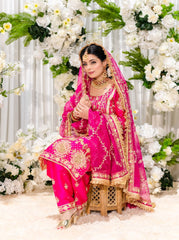 Magenta Silk Salwaar Suit