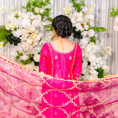 Magenta Silk Salwaar Suit