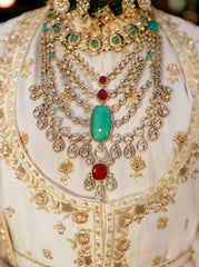 Off-White Raw Silk Angrakha Sherwani