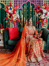 Rust Orange Silk Garara Set