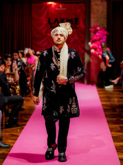 Black Velvet Sherwani