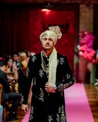 Black Velvet Sherwani