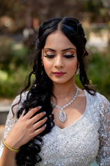 Ice Blue & White Lengha