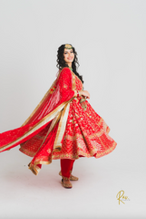 Red Anarkali with Salwaar