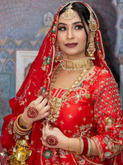 Red Silk Salwaar Suit