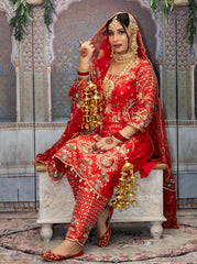 Red Silk Salwaar Suit