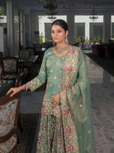 Mint Green Simmer Tissue Sharara Suit