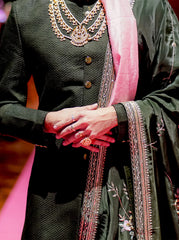 Bottle Green Sherwani