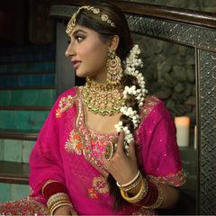 Magenta Silk Lengha