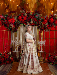 Ivory Kadhi Silk Lengha