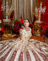 Ivory Kadhi Silk Lengha