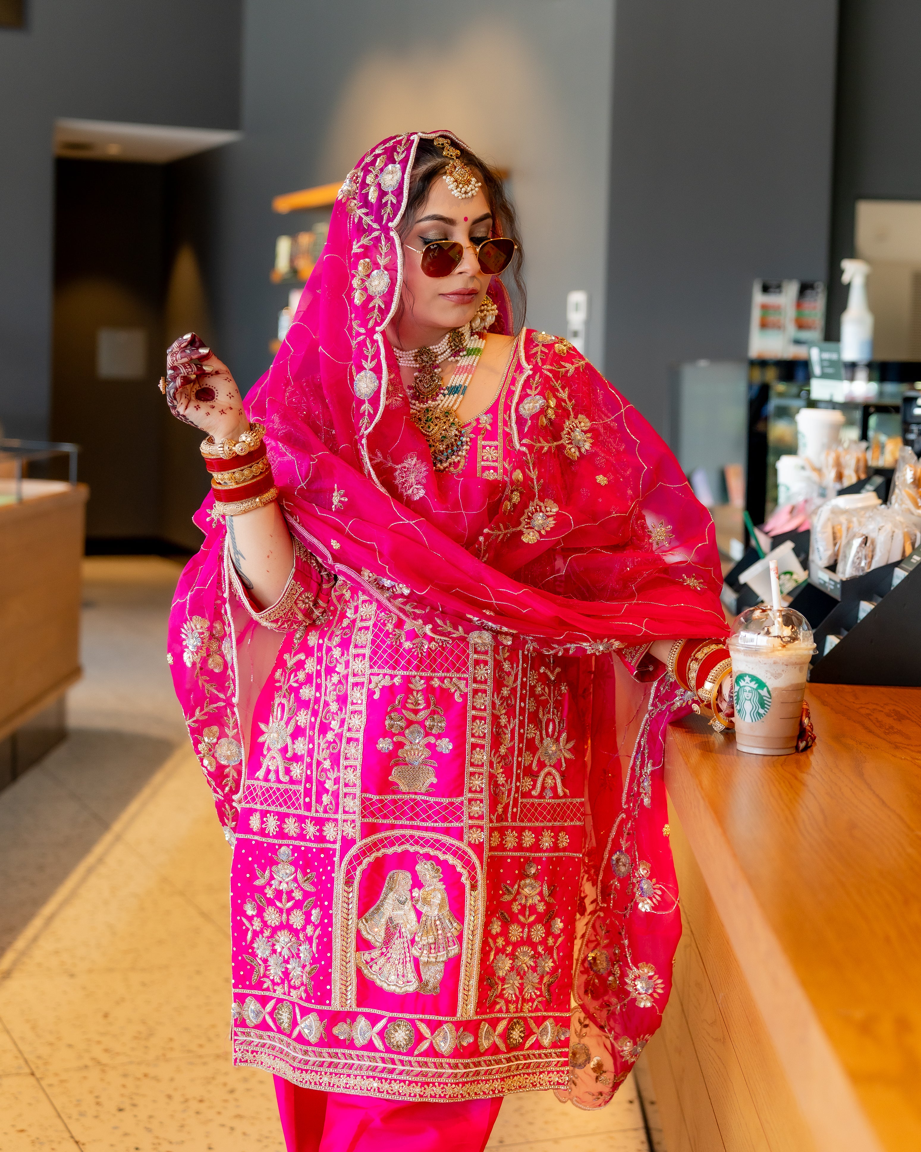Magenta Silk Salwaar Suit