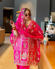 Magenta Silk Salwaar Suit