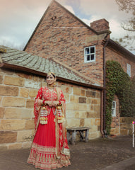 Red Kurti Lengha