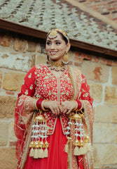 Red Kurti Lengha