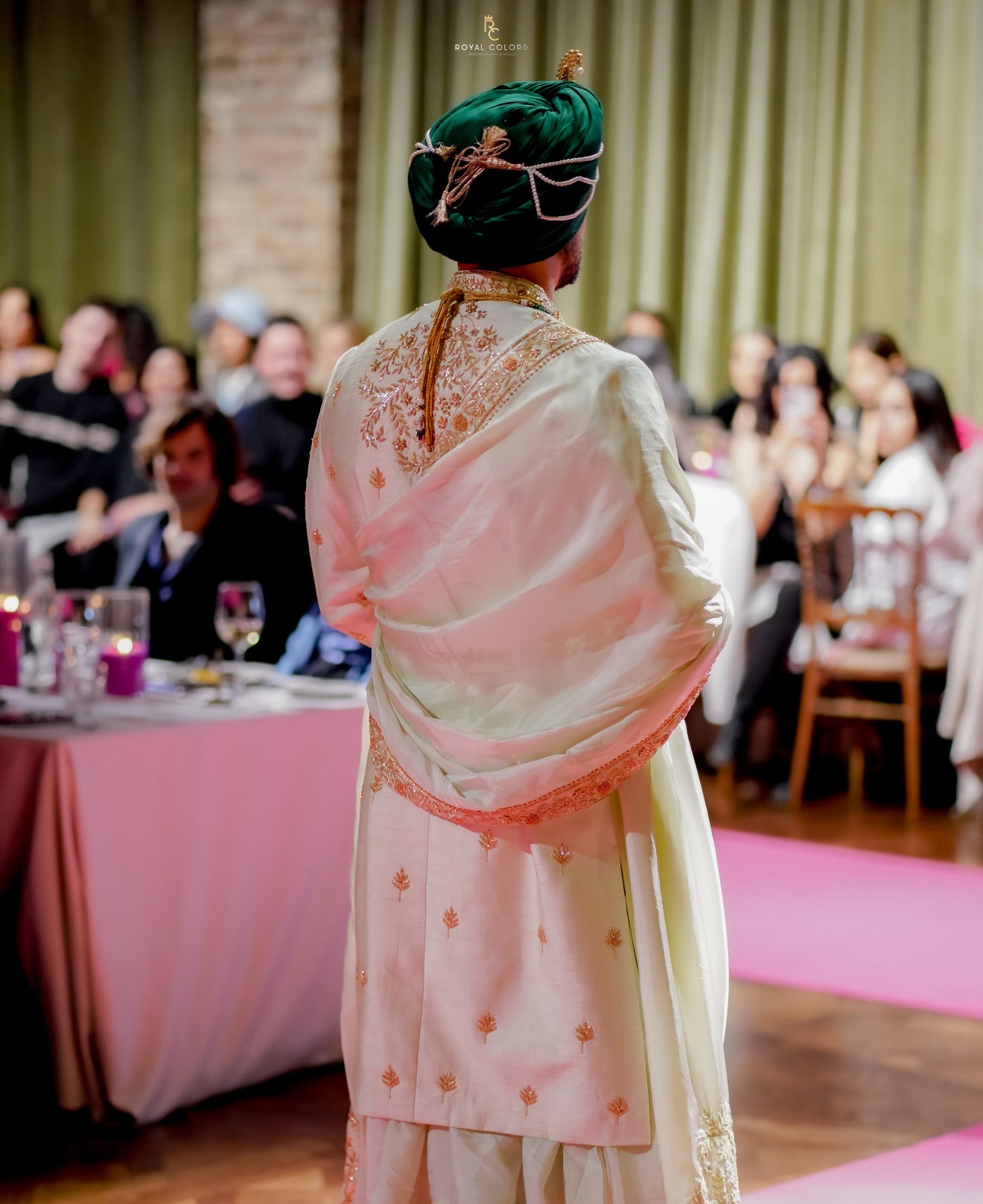 Lime Green Pure Silk Sherwani