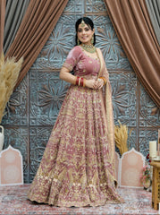 Lavender Velvet Lengha Set