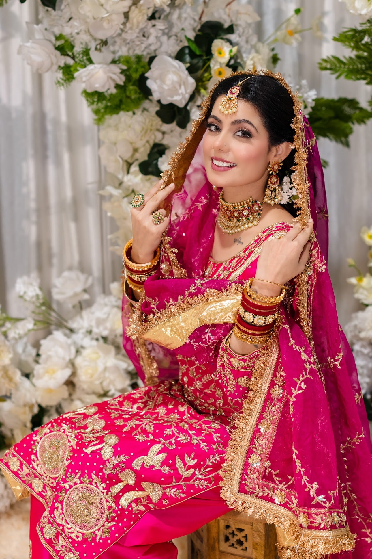Magenta Silk Salwaar Suit