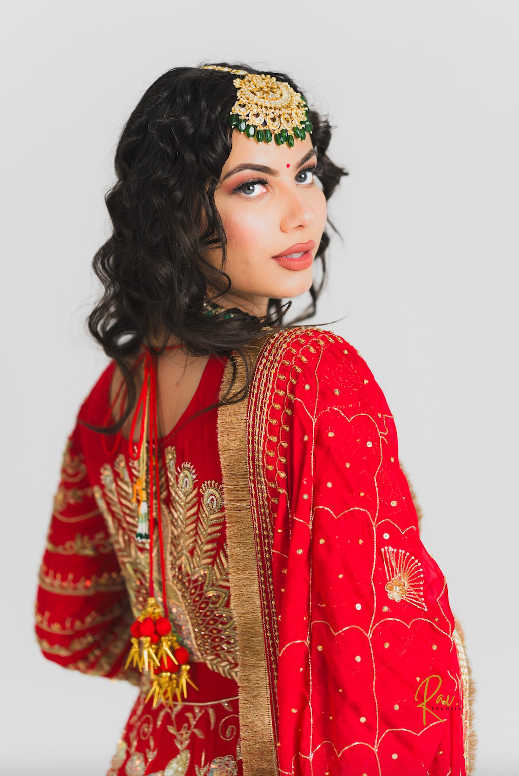 Red Anarkali with Salwaar