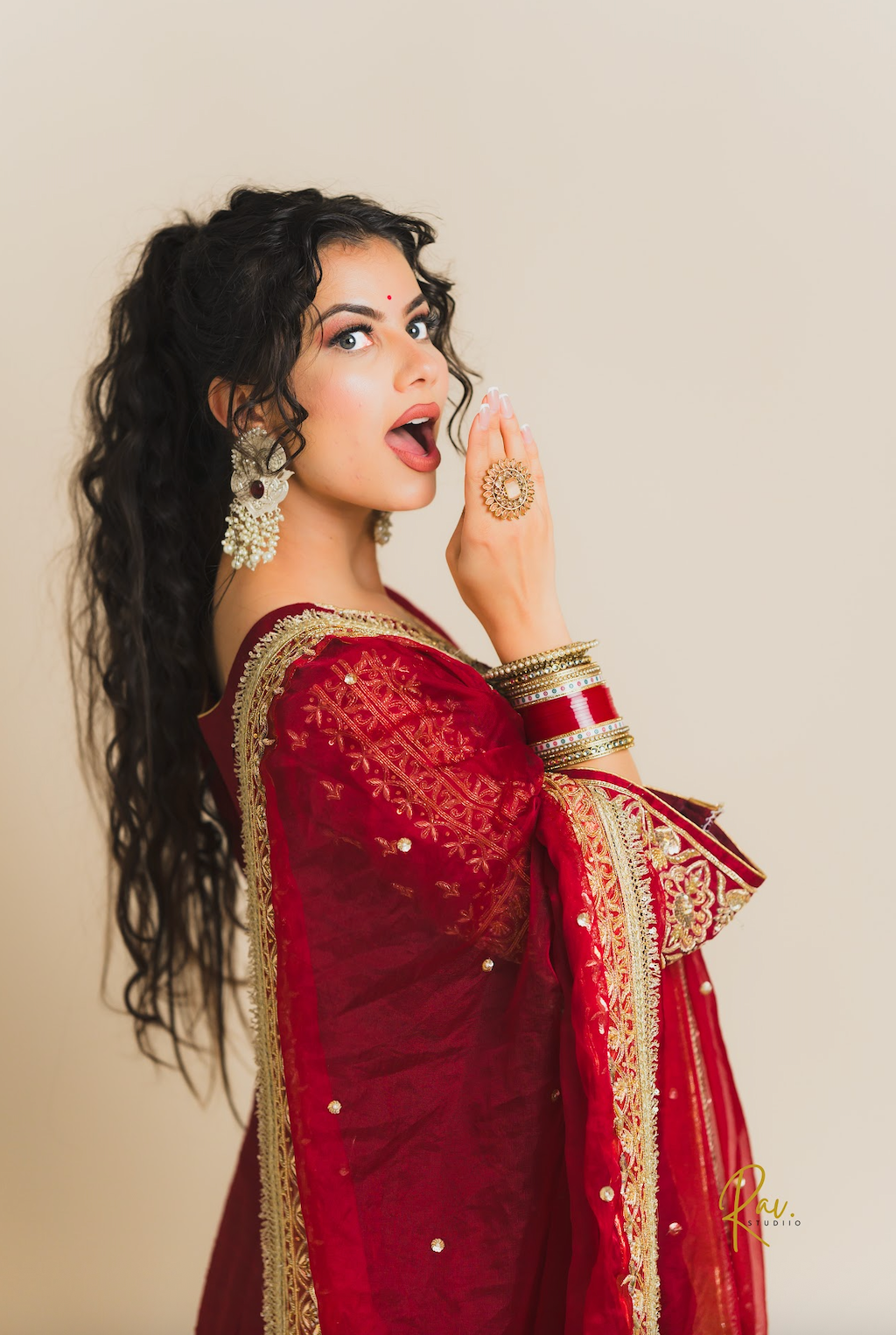 Maroon A-Shape Salwaar Suit