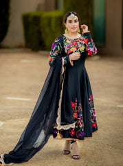 Black Silk Anarkali