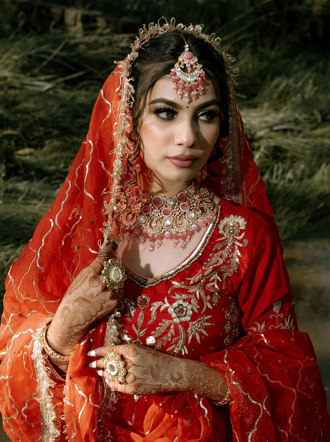 Silk Blood Red Salwar Suit