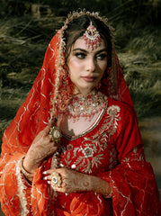 Silk Blood Red Salwar Suit